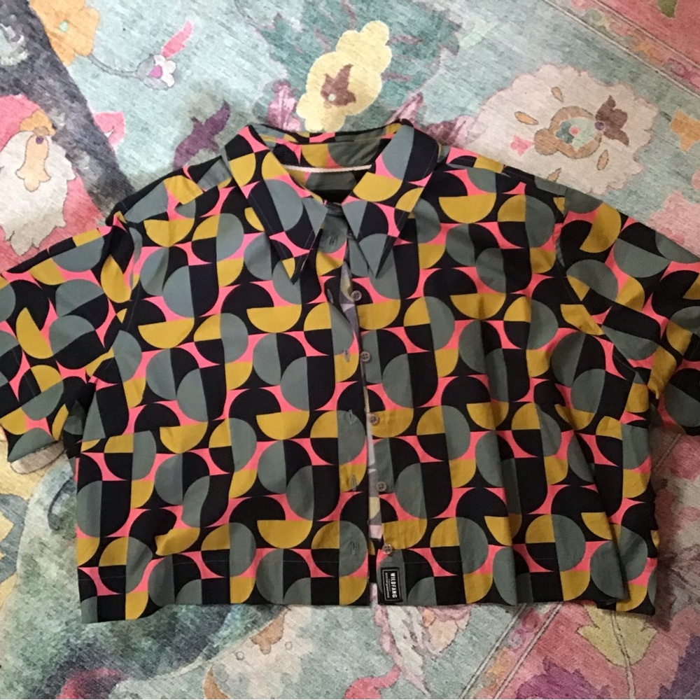 Wildfang cropped button up